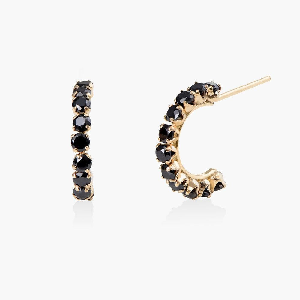 BLACK SAPPHIRE HOOPS
