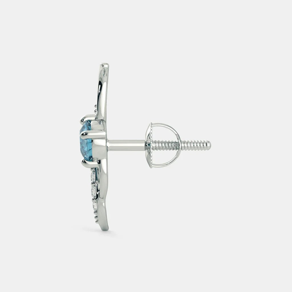 AQUAMARINE ZIRCON EARRINGS