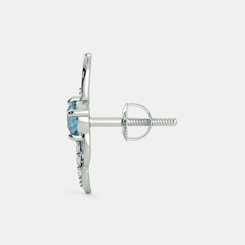 AQUAMARINE ZIRCON EARRINGS