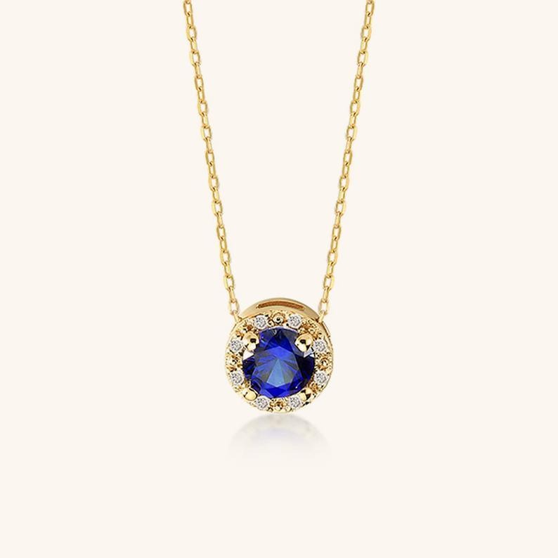 DAINTY BLUE SAPPHIRE NECKLACE