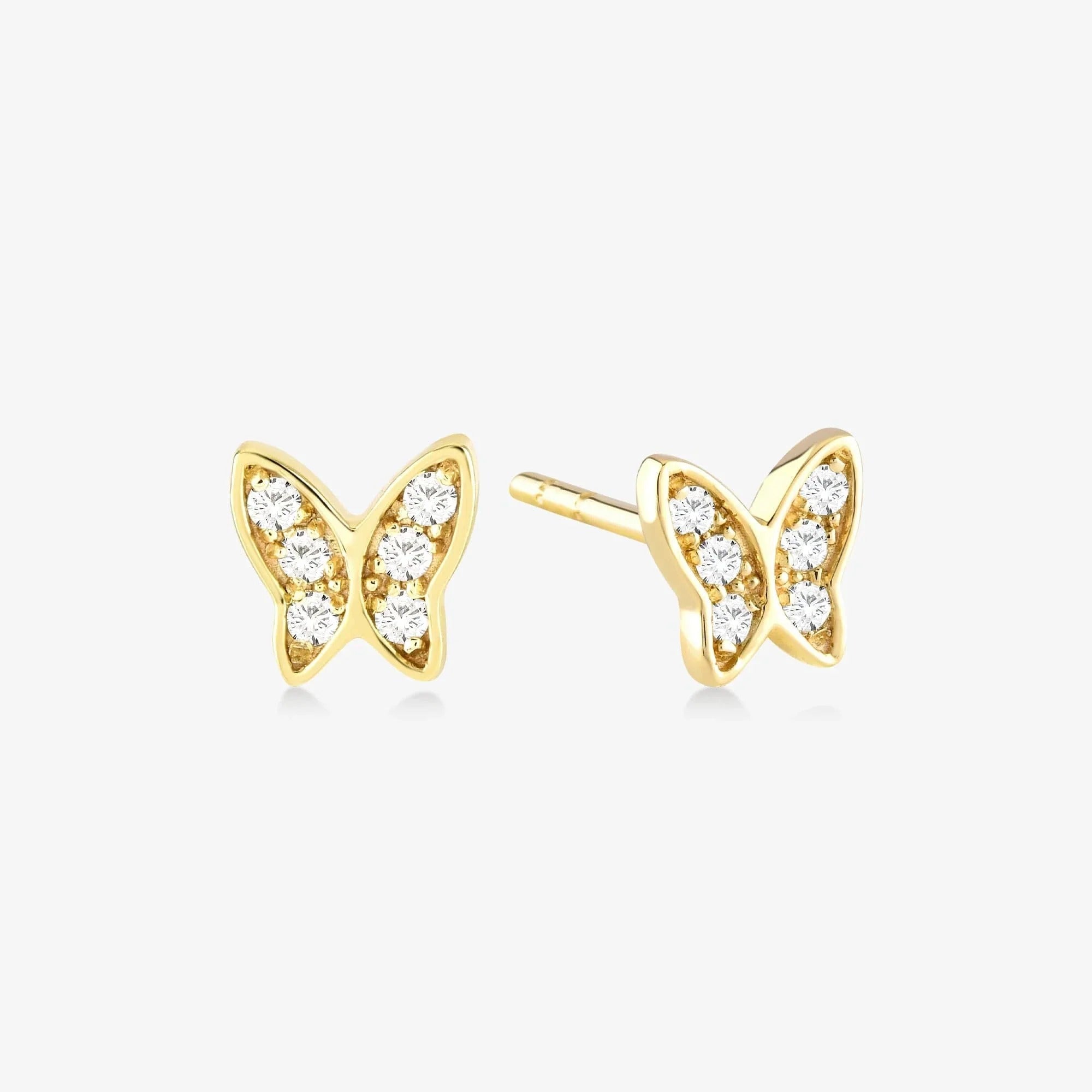 Diamond Butterfly Earrings