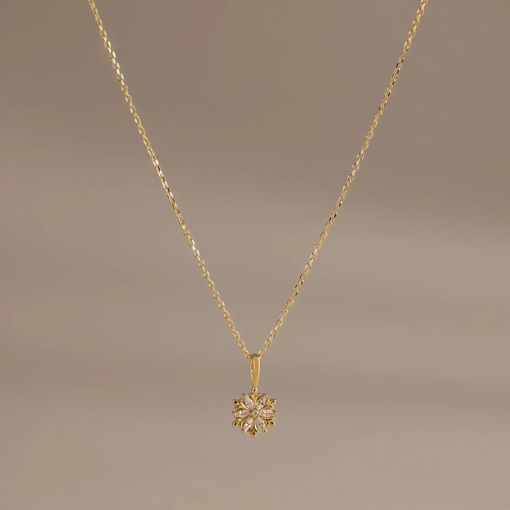 Diamond Poinsettia Necklace