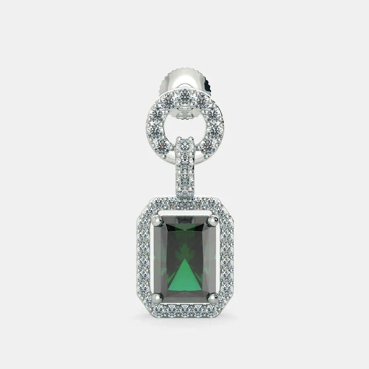 EMERALD CUT ZIRCON EARRINGS