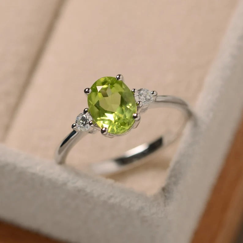 Oval Peridot Ring