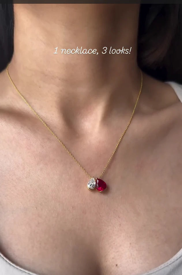 Dual Essence Pendant (Birthstone)