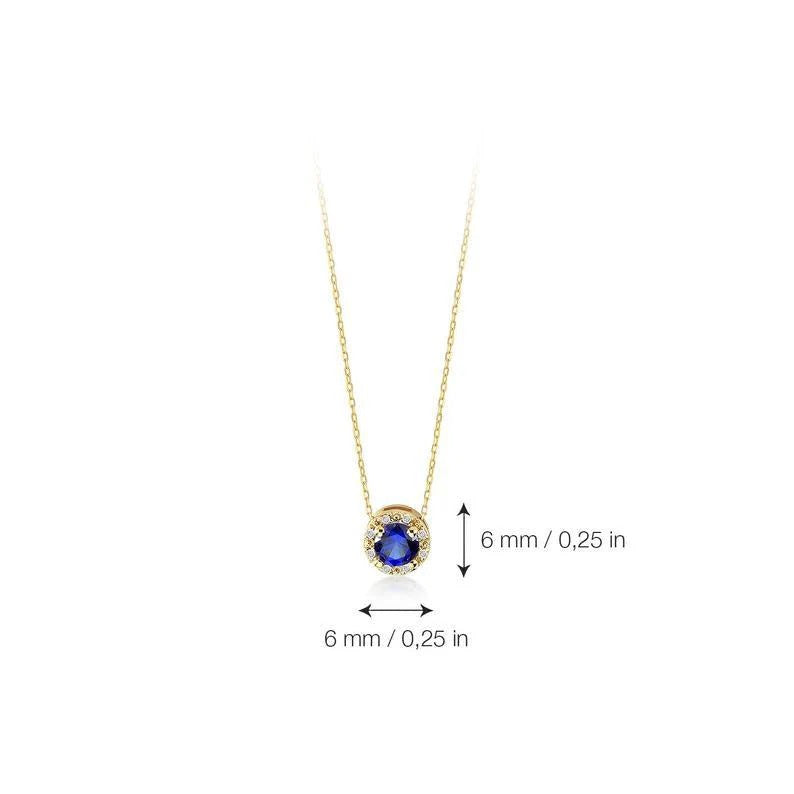 DAINTY BLUE SAPPHIRE NECKLACE