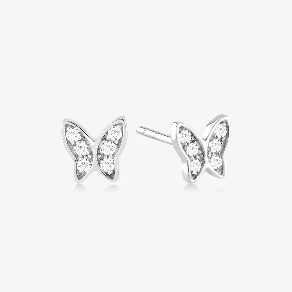 Diamond Butterfly Earrings
