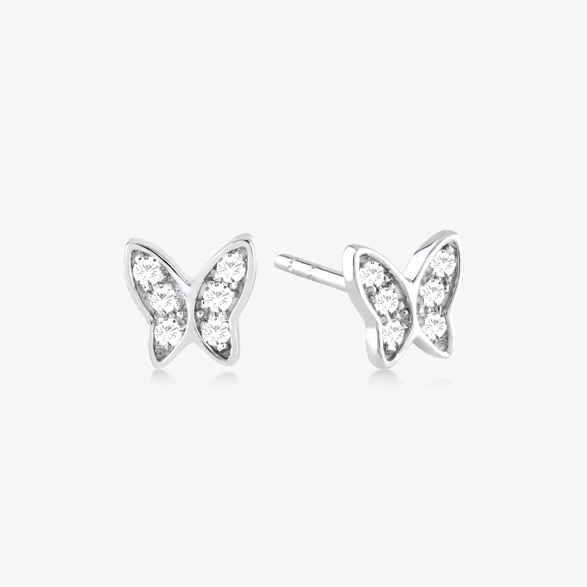 Diamond Butterfly Earrings