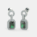 EMERALD CUT ZIRCON EARRINGS