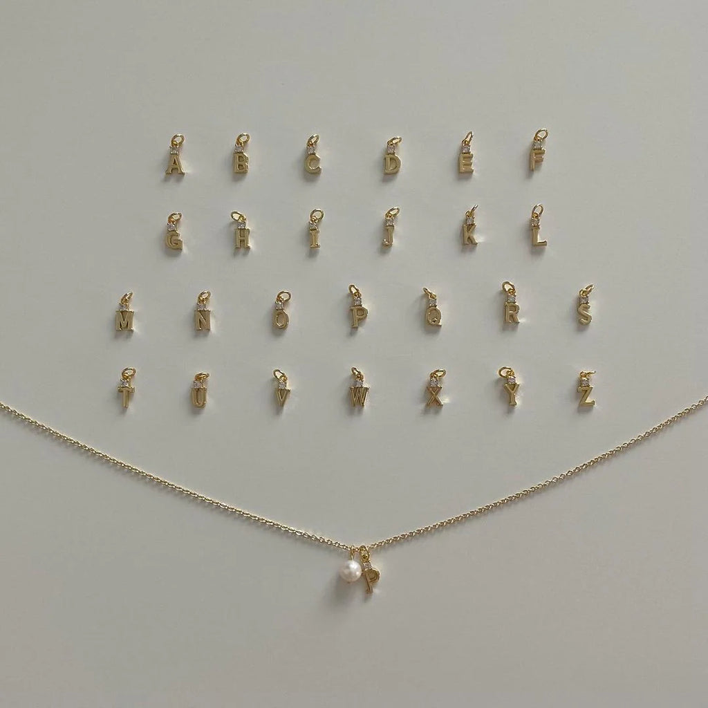 Pearl Initial Necklace