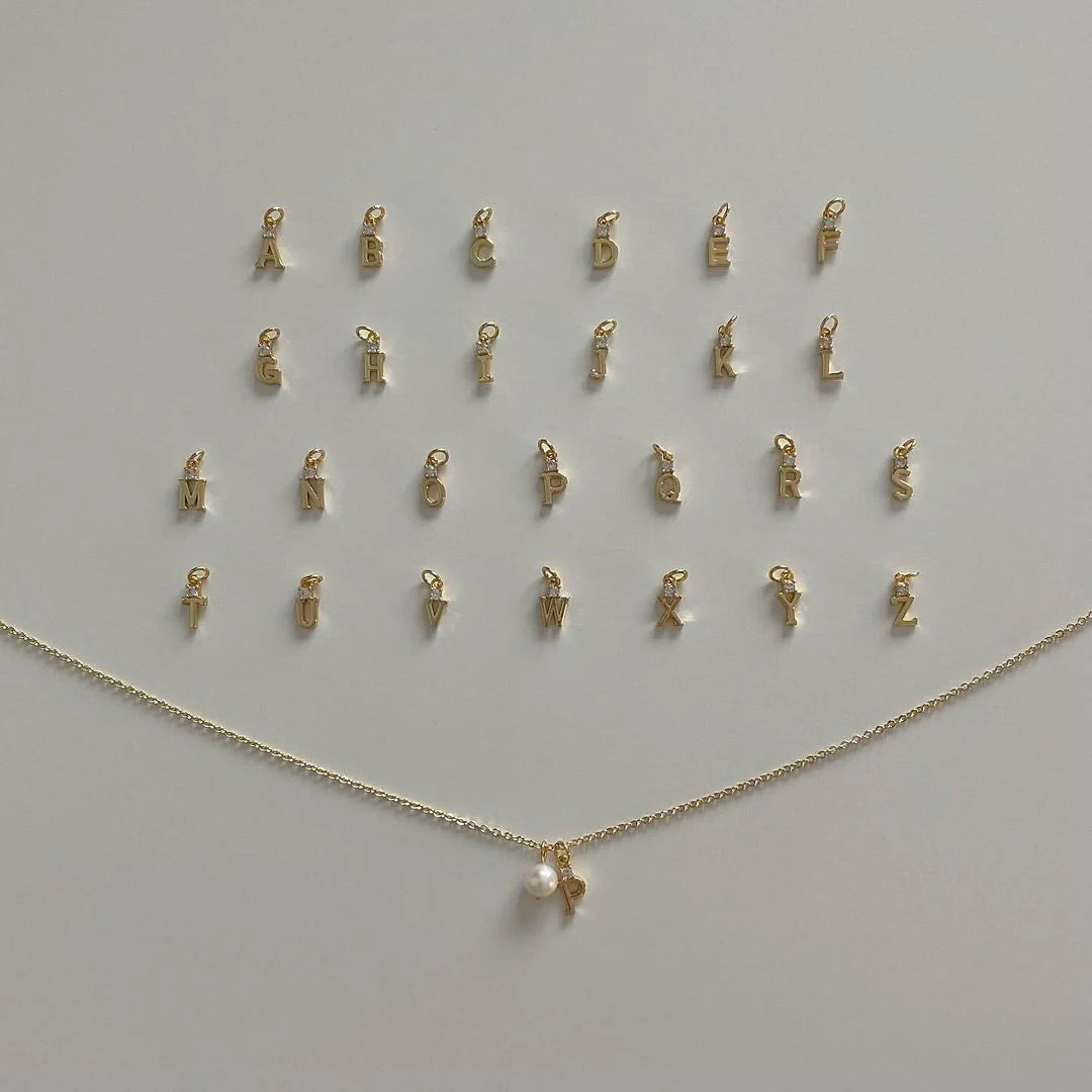 Pearl Initial Necklace