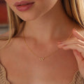 Minimal Double heart pendant