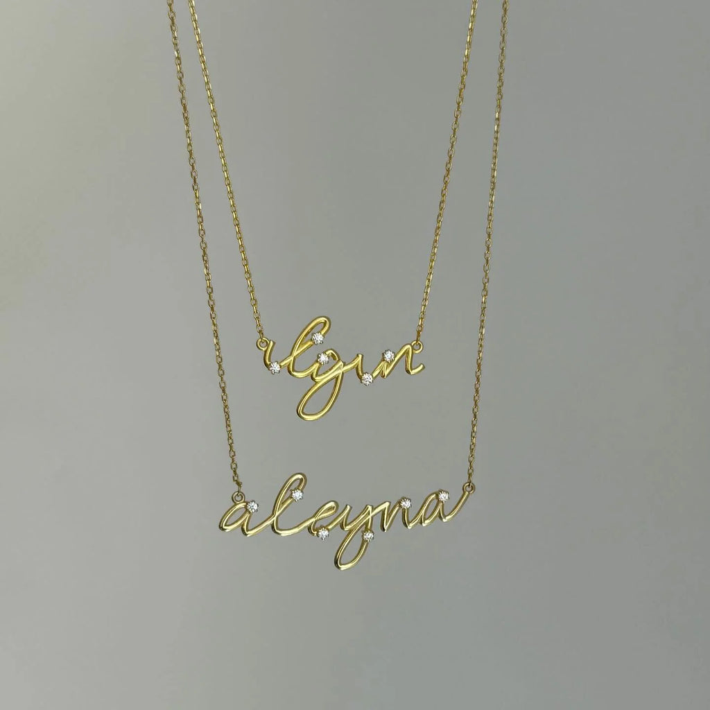 Zircoon Signature Name Necklace