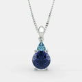 DIANA BLUE SAPPHIRE NECKLACE 925 SILVER
