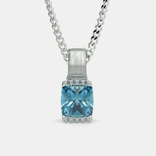 BLUE TOPAZ ZIRCON NECKLACE