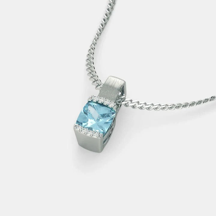 BLUE TOPAZ ZIRCON NECKLACE