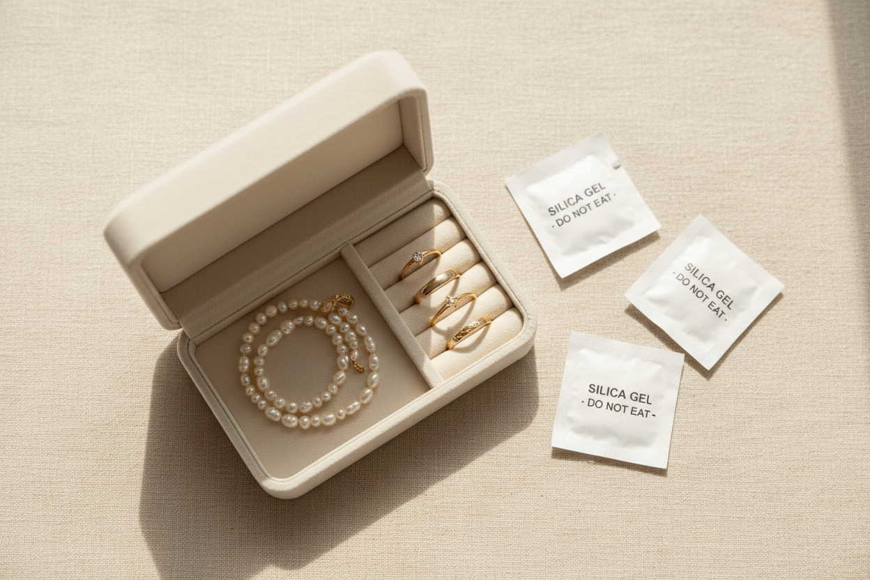 Jewelry Humidity Storage Flat Lay