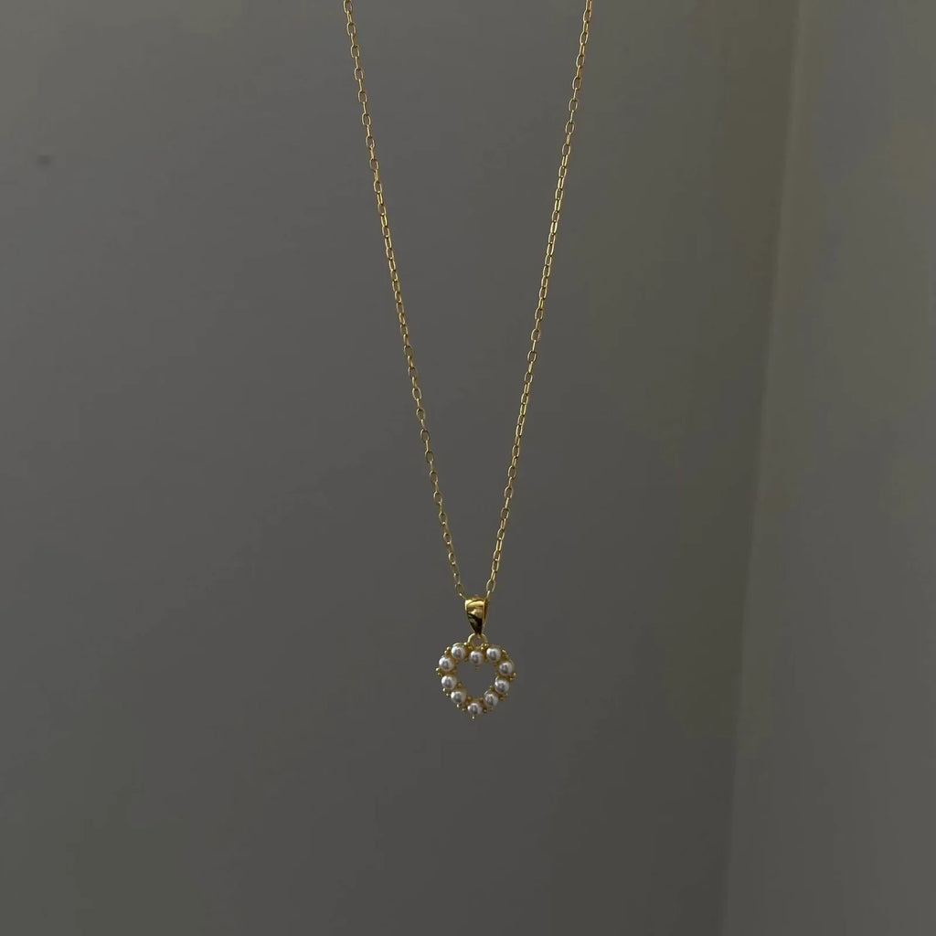 Pearl Heart Pendant Necklace